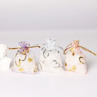 【hot】 50pcs 7x9/9x12cm Small Organza Wedding Decoration Charms Jewelry Drawstring Design Pouches