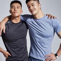 OMG tide brand mens short-sleeved breathable quick-drying running training elastic tight short-sleeved fitness clothes 1566 men