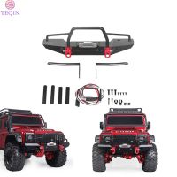 TEQIN ใหม่!!TRX-4กันชนหน้าโลหะพร้อมไฟ Led สำหรับรถยนต์ตีนตะขาบ RC 1/10 Traxxas TRX4 D90ป้องกัน D110แกน SCX10 90046