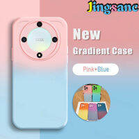 Jingsanc X9a เคสสำหรับ Honor ไล่ระดับสี5G เคสนิ่มใส่โทรศัพท์เลนส์ TPU กล้องรวมทุกอย่างป้องกันการกระแทกฝาหลังให้เกียรติ X9a 5G A33-1