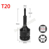 One Pcs 1/2 Torx Bit Socket Air Impact Wrench Adaptor Bits T30 T40 T45 T50 T55 T60 T70 T80 T100 Home Screw Driver Tools Handtool parts Accessories