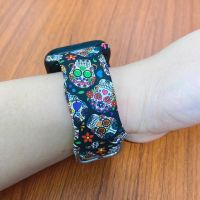 trterth Colorful skull Print Strap for Apple Watch Band 44MM 40MM 38MM 42MM Silicone Belt for iWatch Series 6 SE 5 4 3 Watch Bracelet