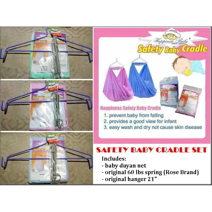 Safety Baby Cradle/Duyan Set with 60 lbs Rose Brand Spring | Lazada PH