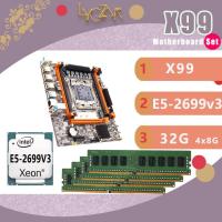 เมนบอร์ดชุดคิท X99 Lyczar (X99) CPU(E5-2699v3) หน่วยความจำ (4X8G DDR4 2133 REG)