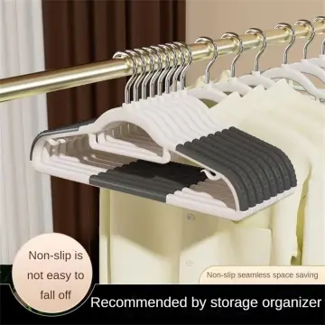 Non-Slip Velvet Clothes Hangers, 100 Pack, Black, For Both Wet and Dry  Clothing