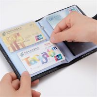 【CW】❐☸✻  Leather Cards ID Credit Card Holder Book Organizer Wallet Business