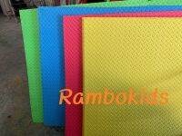 Rambokids แรมโบคิดส์ ส่งฟรี?ถูกที่สุดขนาดใหญ่100x100 หนา2ซม? แผ่นรองคลาน  รองคลาน พื้นยาง EVA กันกระแทก ฝึกเดิน ฝึกคลาด นั่งเล่น