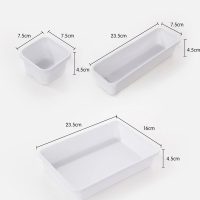 8Pcs Drawer Separate Organizer Box Bathroom, Kitchen, Home, Office, Cosmetics, Stationery, Cutlery, Small Object Storage Box Desktop Storage Box Closet Sorting Storage Box