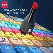 Bút màu marker chuyên nghiệp Deli -kèm túi vải - 30 40 60 80 Màu - 70806