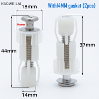[HAOWEILAI] ชุดสกรูยึดฝาชักโครกสำหรับยึดในห้องน้ำชุดสกรูขยายน็อตน็อตอะไหล่ห้องน้ำปลั๊กขยายไนลอน