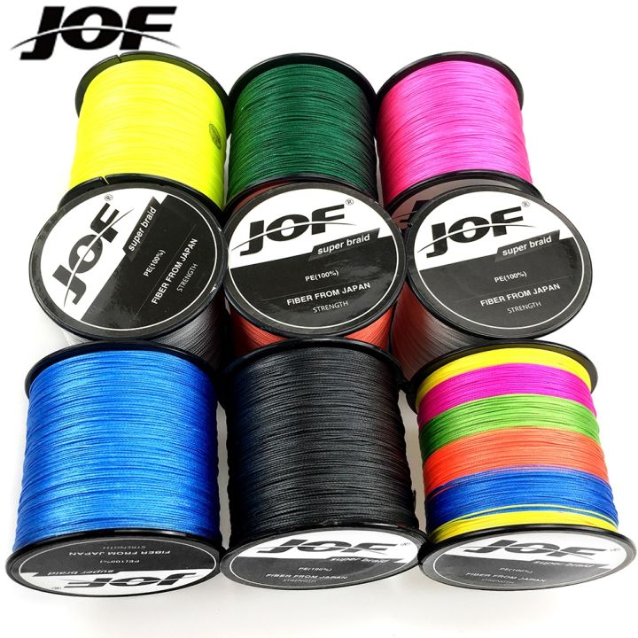 jof-100ม-300ม-500ม-1000ม-senar-pancing-pe-สายเบ็ด4เส้น8-80ปอนด์สายตกปากหลายเส้นเรียบ