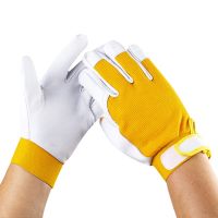 Gloves Sheepskin Leather Workers Welding Safety Protection Garden Motorcycle Driver Wear-resistant