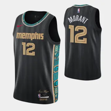 Ja Morant #12 Memphis Grizzlies 20th Season Classic Black 2021