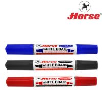 HORSE ตราม้า ปากกาไวท์บอร์ด 2 หัว สีเดียว จำนวน 1 ด้าม