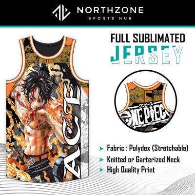 One Piece Anime Full Sublimated Collection Jersey - Ace, Brook, Franky, Hawkeye, Nico Robin (TOP)