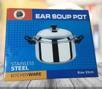 Ear soup pot Size 22 CM หม้อนิ่งแสตนเลส ขนาด 22 CM