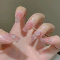 DIY DIY Fake Nails แผ่นเล็บดอกคามิเลียแบบนูนสามมิติ