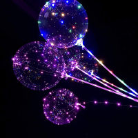 10pcslot Handle Led Balloon Transparent Wedding Bobo Balloons Birthday Party Decorations Kids Christmas Toys Light Ballon LED