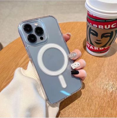 เคสใสกันกระแทก แม่เหล็กเคสสําหรับไอโฟน11 สำหรับIPhone 14 13 125 pro max 7 plus โปร่งใส เกราะกันกระแทก สำหรับไอโฟน#046