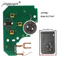 Jingyuqin 3ปุ่มสมาร์ทการ์ดแผงวงจร434Mhz ชิป Pcf7947 Id46สำหรับ Renault Clio Logan Megane 2 3