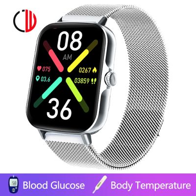 ZZOOI ZZYSMART Blood Glucose Smart Watches Android Watch Health Tracker Fitness Smartwatch Men 1.9 inch Waterproof Body Temperature