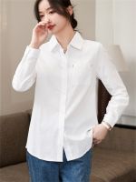 Women Spring Autumn Style Cotton and linen Blouses Shirts Lady Casual Long Sleeve Turn-down Collar White Blouses Tops DF4894