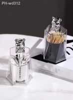 Light luxury high beauty cute little bear creative toothpick holder toothpick box storage of cotton swab holder cotton swa