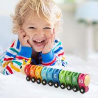 Wooden Train Set Kids Toy Train Traffic Toy Kids With Traffic Sign Wheel Design Digital Awareness Caterpillar Design For Home School elegantly