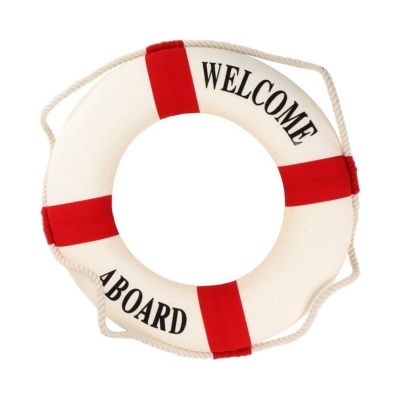 Welcome Aboard Foam Nautical Life Lifebuoy Ring Boat Wall Hanging Home Decoration