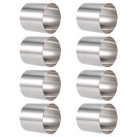 8 Pieces Stainless Steel Mousse Rings Round Biscuit Cutter Cake Mold Kitchen Baking Pastry Tool for Tart,Fondant,Etc