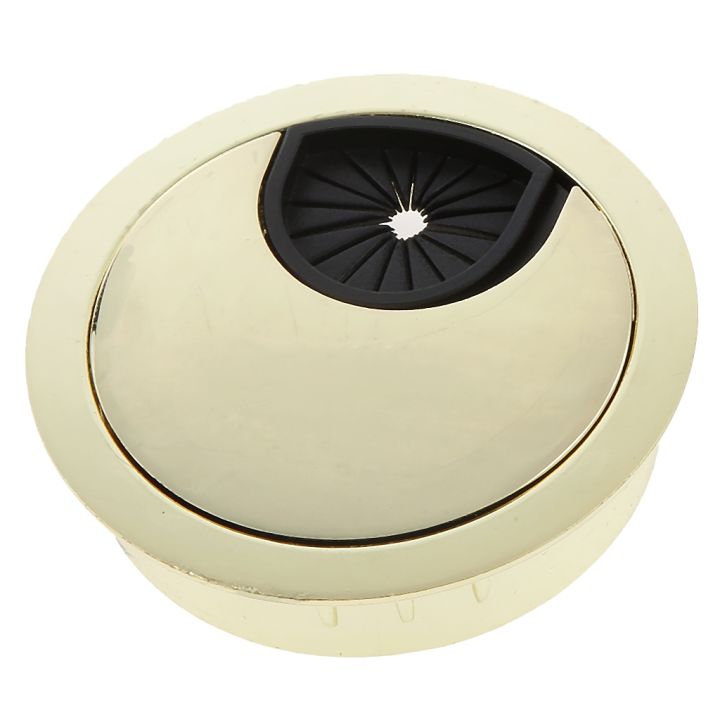 computer-tv-desk-table-metal-grommet-wire-hole-cover-round-port-surface-outlet-wire-cable-line-cover-53mm-golden-hardware
