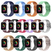 ❁♗◈ Opaska na pasek do zegarka z jabłkami 44mm 40mm 45mm 41mm 38mm 42mm elastyczna silikonowa bransoleta do zegarków iWatch serie 6 5 4 3 2 1 SE 7