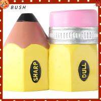 BUSH สีเหลืองทาเล็บ ตัวจัดระเบียบโต๊ะแบบหมุน เรซิน ที่จัดระเบียบปากกาตั้งโต๊ะ แบบพกพาได้ ถ้วยใส่ดินสอ ออฟฟิศสำหรับทำงาน