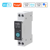 Tuya W-IFi Intelligent Circuit Breaker W-Ireless Remotes Control Switch Mobilephone APP Remotes Viewing Intelligent Home Circuit Breaker Timing Countdown Loop Timing Modes With Metering Compatible With Alexa G-Oogle Home Voice Control