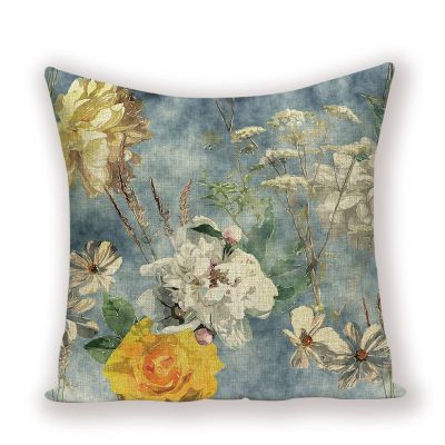 Farmhouse  Decor Cushion Cover Retro Throw Pillow Case Shabby Chic Cushions Custom Linen 45x45 Home Decorate Sofa Pillows Cases