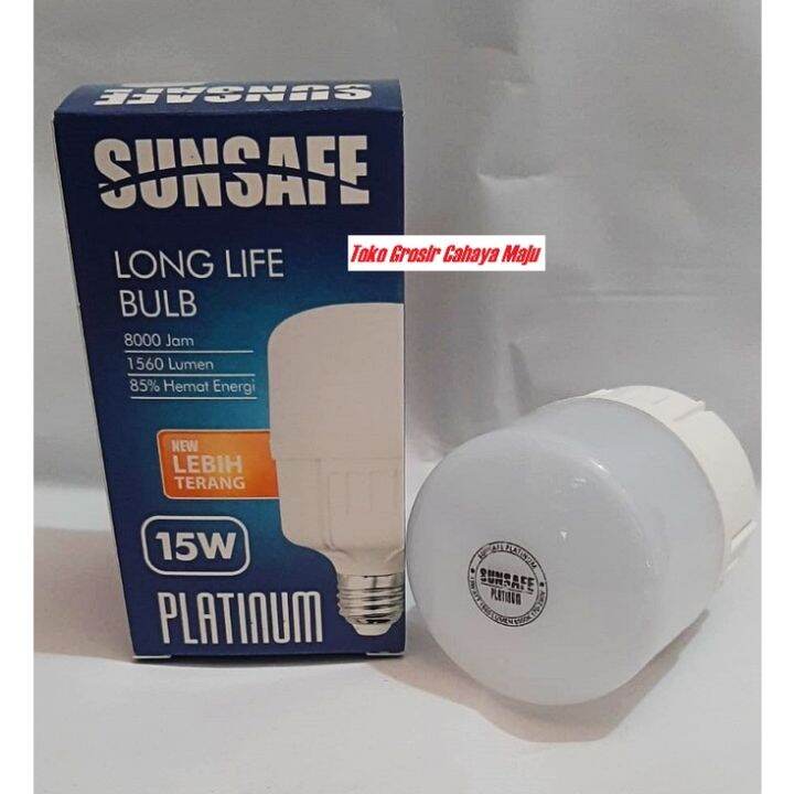 Lampu Bohlam Led W Watt Tabung Kapsul Capsul Sunsafe Lazada