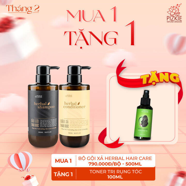 Combo Dầu Gội Thảo Dược 500ml Và Dầu Xả 500ml Herbal Hair Care Pizkie Giúp Sạch Gàu, Ngăn Ngừa Rụng Tóc, Tóc Óng Mượt Combo Dầu Gội Thảo Dược 500ml Và Dầu Xả 500ml Herbal Hair Care Pizkie Giúp Sạch Gàu, Ngăn Ngừa Rụng Tóc, Tóc Óng Mượt