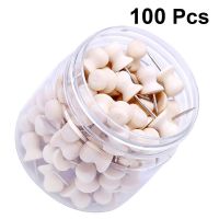 100pc/Pot Wood Push Pins Map Thumbtacks DIY Decorative Thumb Tacks For Photos Cork Board Posters Calendar School Office Supplies