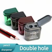 Double hole sharpener Large Penholder triangle pencil 8-11mm caliber wooden handle Pencil