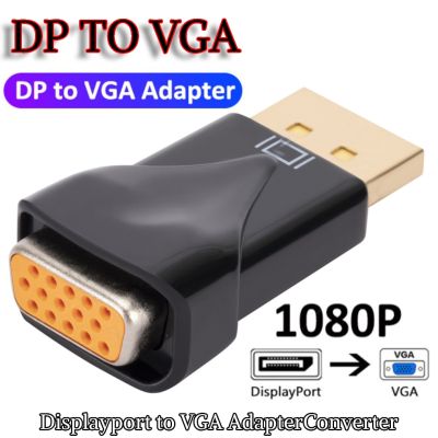 DP Ke VGA Adapter 1080P DisplayPort Male Ke VGA Female Converter Adapter untuk Proyektor HDTV TV HDVD Laptop DP Ke VGA untuk PC