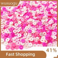 WUSUOGU 3000 PCS 6mm ครับ ลูกปัดดินเหนียวสีชมพู สีชมพูอมชมพู โพลิเมอร์ดินเหนียว ลูกปัดดินเหนียวลูกปัด งานหัตถกรรมทำเครื่องประดับ DIY กลมแบนราบ ลูกปัด heishi กำไลข้อมือสร้อยข้อมือ