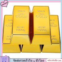 WINOMO 5 ชิ้นจำลองทองคำบาร์ทองคำพลาสติกอิฐปลอมทองคำอุปกรณ์ประกอบฉากตกแต่งสำหรับปาร์ตี้