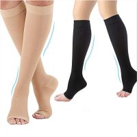 【jw】✳☞✶  Compression Socks S-XXL Prevent Varicose Veins Toeless Support Hose for Men 1 Pairs