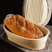 Rattan Bread Proofing Basket Natural Oval Rattan Wicker Dough Fermentation Sourdough Banneton Bread Basket With cloth bag