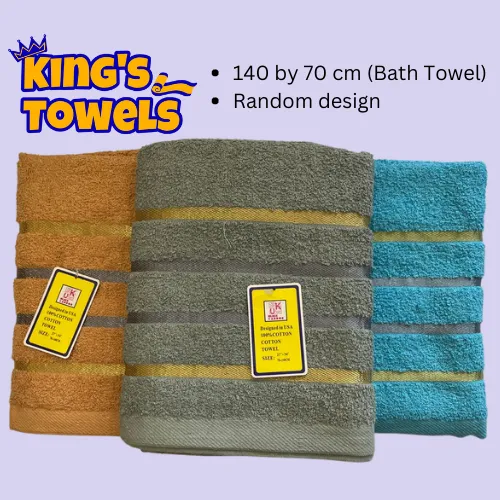 Tuwalya Cannon Bath Towel with Design 140 cm x 70 cm RANDOM COLORS ONLY