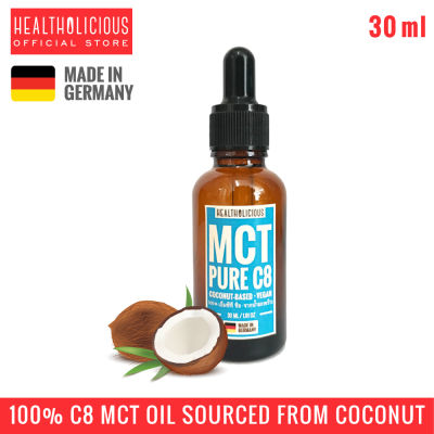 พร้อมส่ง!! HEALTHOLICIOUS / KETO MAX! PURE C8: COCONUT MCT OIL (MADE IN GERMANY) 30ml  -  Travel Edition ! เอ็มซีที สกัดจากน้ำมันมะพร้าว