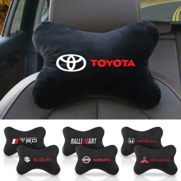 2pcs Car Neck Pillow Breathable Head Rest Cushion Relax Neck Support Headrest Comfortable Soft Pillows for Travel Seat, Black