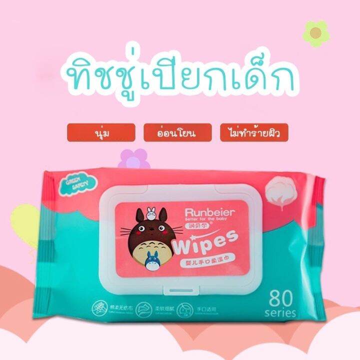 baby-wipes-ทิชชู่เปียก-พร้อมส่ง-สำหรับเด็กและผู้ใหญ่-1ห่อ-40-แผ่น-ราคาถูก