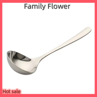 Family Flower Flash Sale ช้อนสแตนเลสหัวใหญ่ช้อนหนาขนาดใหญ่หม้อร้อนช้อนซุปช้อนดื่มโจ๊กเครื่องมือห้องครัว