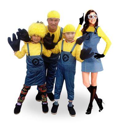 [Cos imitation] เต็มครอบครัวคอสเพลย์ Despicableme ชุดอะนิเมะเหมาะสมกับเด็กผู้ใหญ่พรรคหน้ากากเครื่องแต่งกายฮาโลวีนของขวัญคริสต์มาสเสื้อผ้า